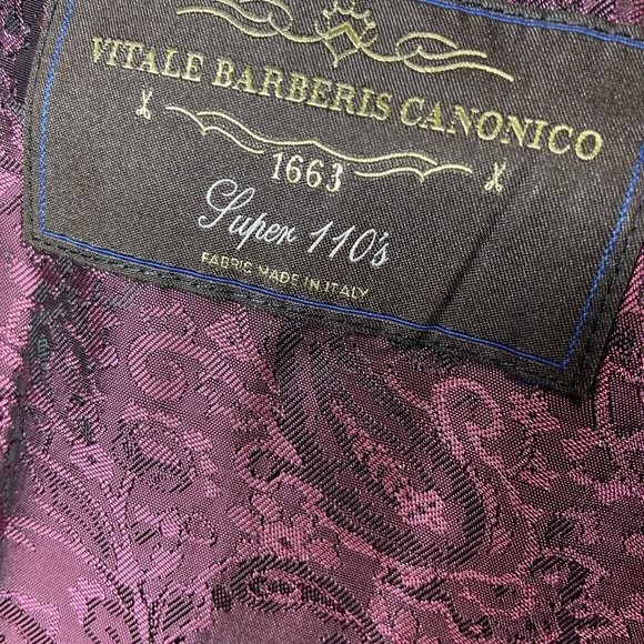 Klein Epstein & Parker Vitale Barberis Canonico Super 110s Black Blazer Sz 42 - Picture 4 of 8